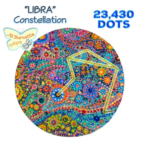 Dot MicroArt Jewelry Box, 23,430 Dots: Abstract "Libra Constellation" - Picture 3 of 10